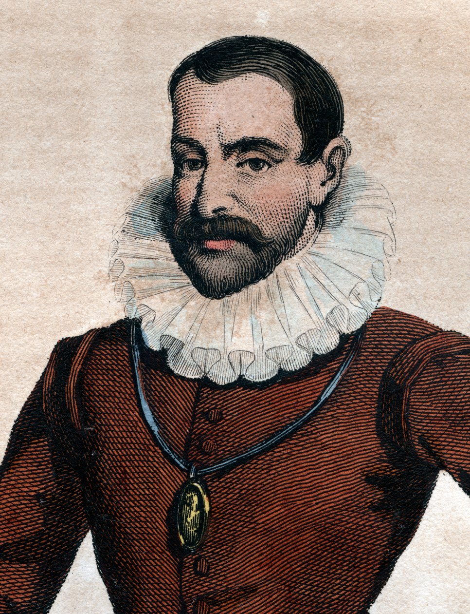 Philippe Duplessis Mornay（1549-1623）的肖像，法国新教作家Plessis Marly的领主。 作者 法语学校