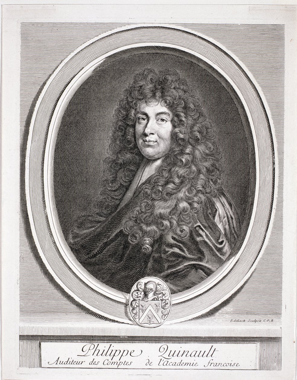 Philippe Quinault的肖像（1635-88） 作者 法语学校