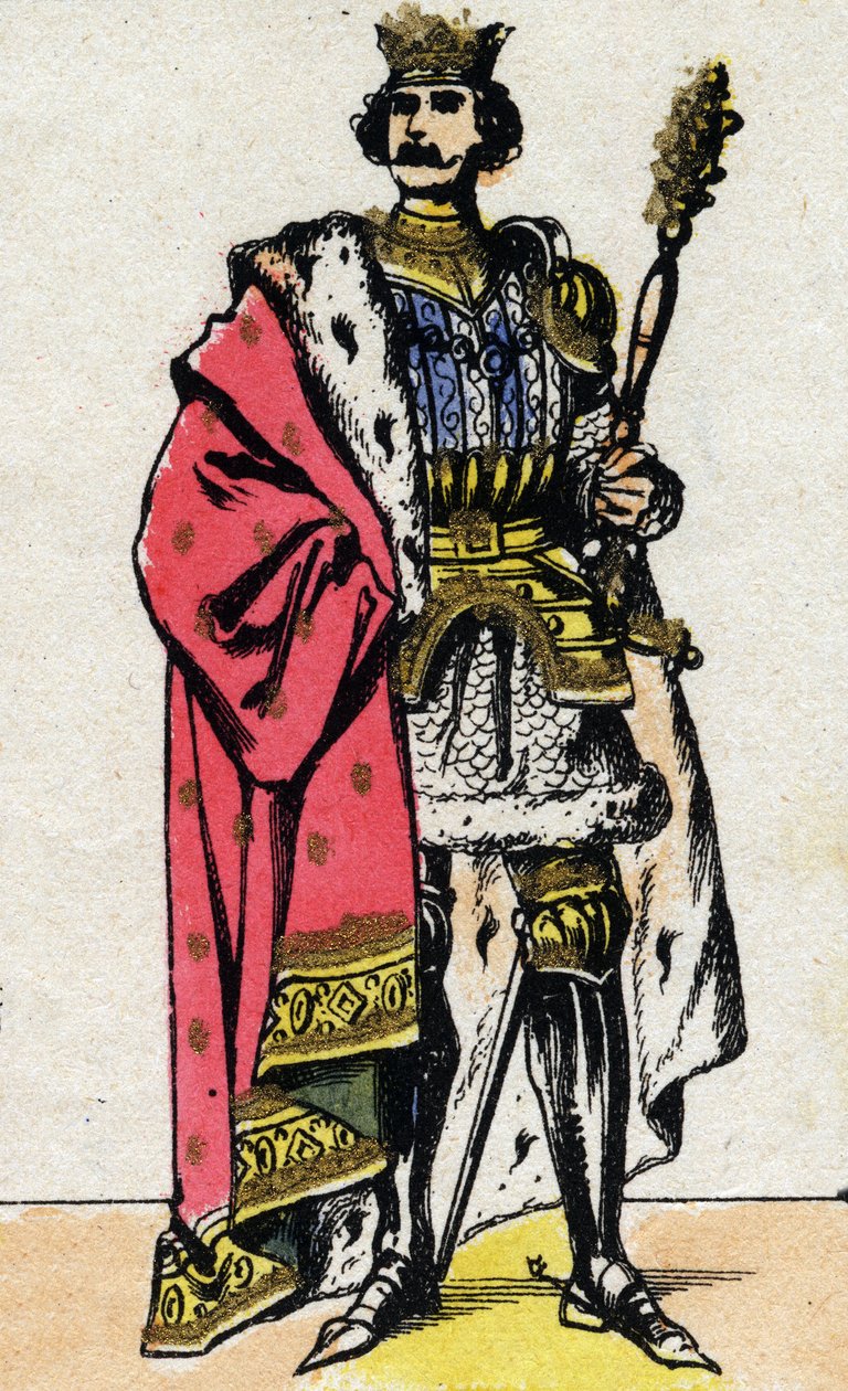 法国国王瓦卢斯的菲利普六世（1294-1350）的肖像。 作者 法语学校