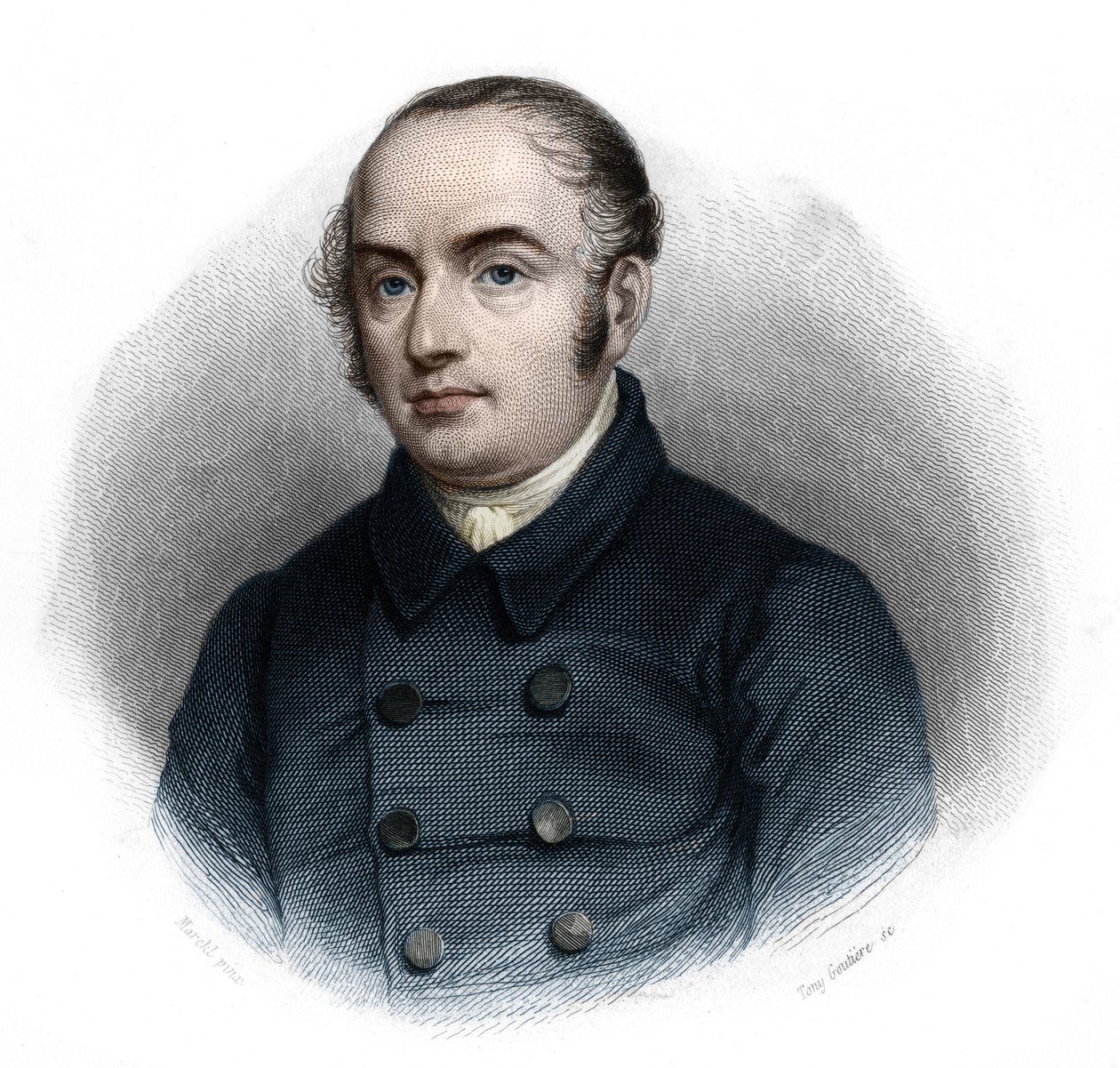 皮埃尔-安托万（Pierre-Antoine）-贝里耶（1790-1868）（称为贝里耶之子）的肖像，法国辩护人。载于路易斯-德-科梅宁-提蒙的《LIBRE DES SPEAKERS》。1842.私人收藏。 作者 法语学校