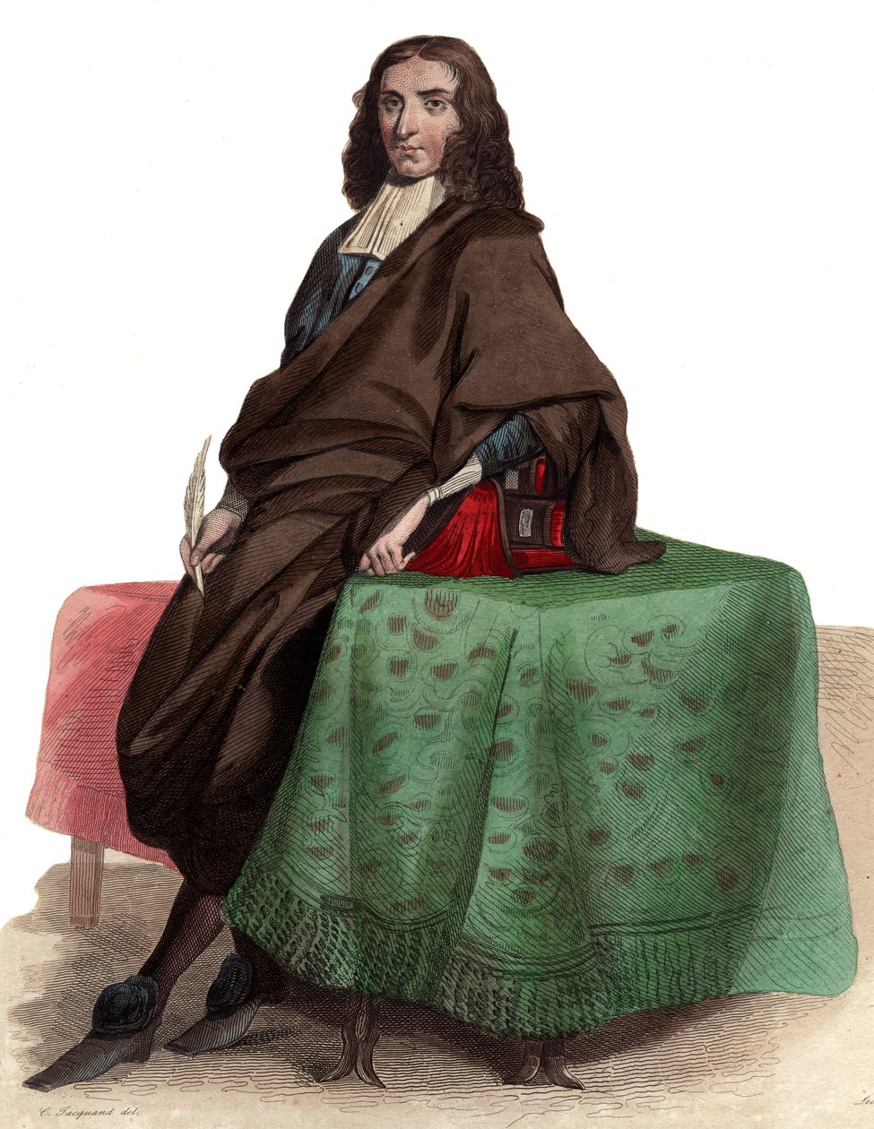 Pierre Bayle（1647-1706）的肖像，法国哲学家和作家。 作者 法语学校