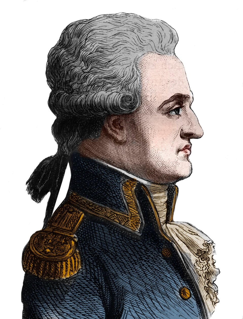 法国海军上将皮埃尔-查尔斯-德-维伦纽夫（1763-1806）的肖像，他开始了特拉法尔加战役，那是一场灾难，自杀后--载于亨利-马丁的《法国历史》。 作者 法语学校
