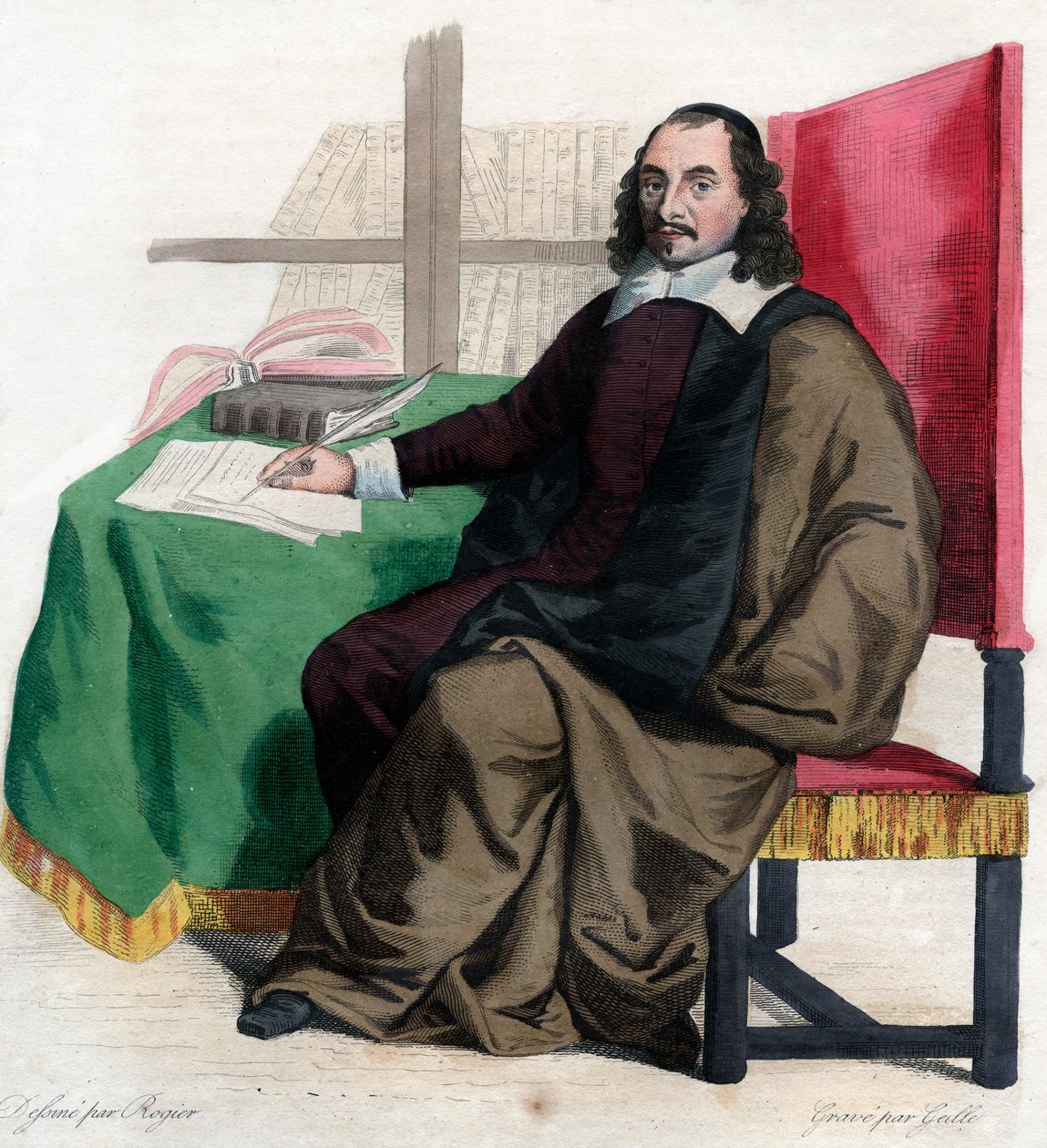 Pierre Corneille（1606-1684）的肖像，法国剧作家。 作者 法语学校
