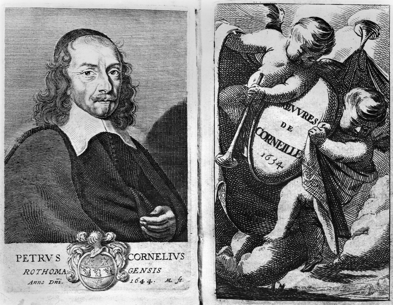 Pierre Corneille（1606-84）1644的肖像，是Corneille作品的正面版，于1634年出版 作者 法语学校
