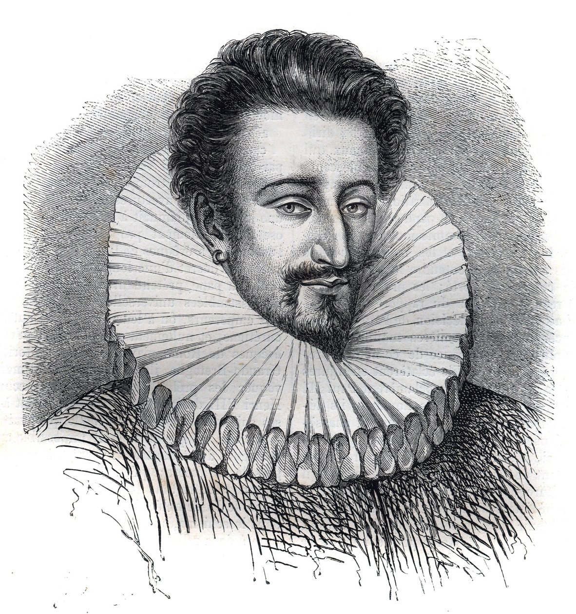 皮埃尔-法尔内塞（Pietro Farnese）（1350-1415）的画像。他戴着一个草莓领。莫里斯-拉夏尔《教皇的历史（......）历代皇后国王和皇帝的罪行》中的雕刻作品 作者 法语学校