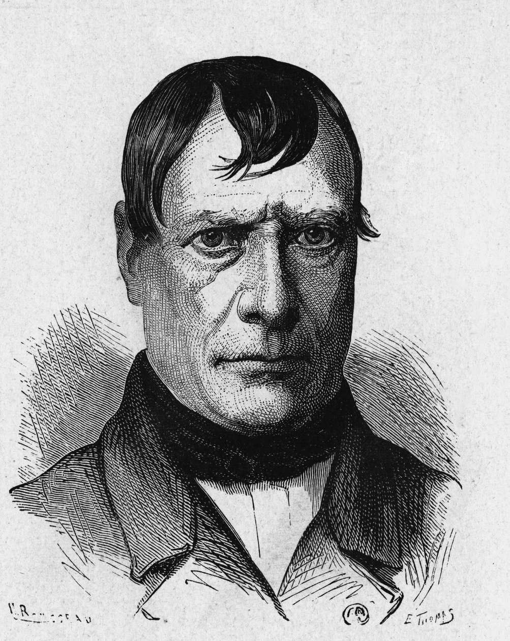 法国生理学家Pierre Flourens (1794 - 1867)的肖像，载于《科学专辑；杰出的科学家；重大发现》1896年。 作者 法语学校