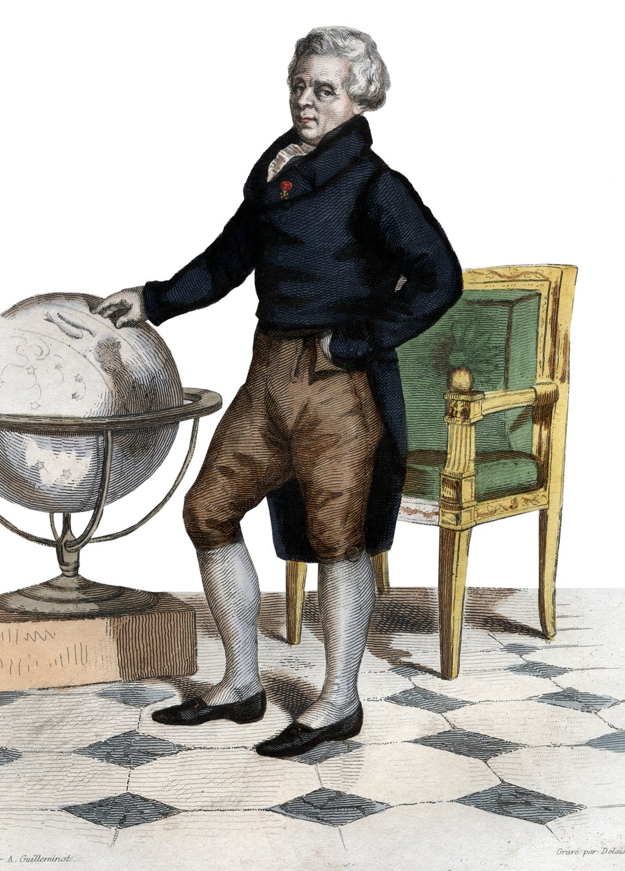 Pierre Simon，拉普拉斯侯爵（La Place）（1749-1827），法国数学家和天文学家的肖像。 作者 法语学校