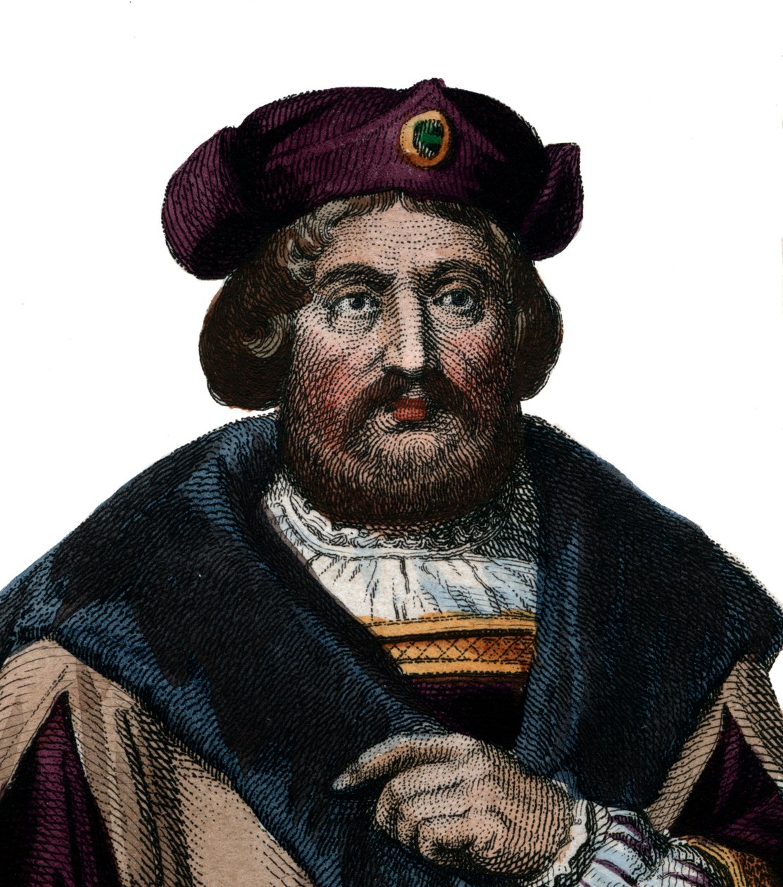 Pierre de Ronsard（1524-1585）的肖像，法国诗人。 作者 法语学校