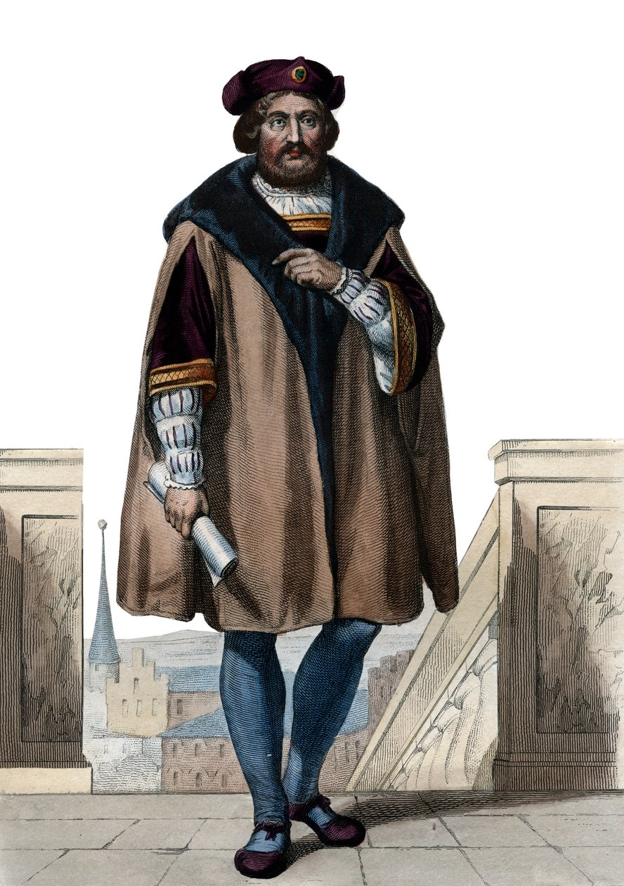 Pierre de Ronsard（1524-1585）的肖像，法国诗人。 作者 法语学校