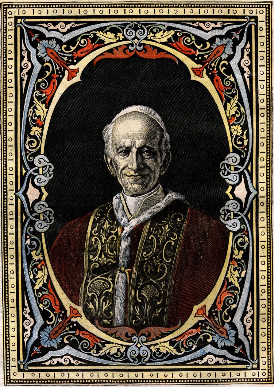 教皇莱昂十三世的画像（Leo XIII, Giacchino Pecci 作者 法语学校