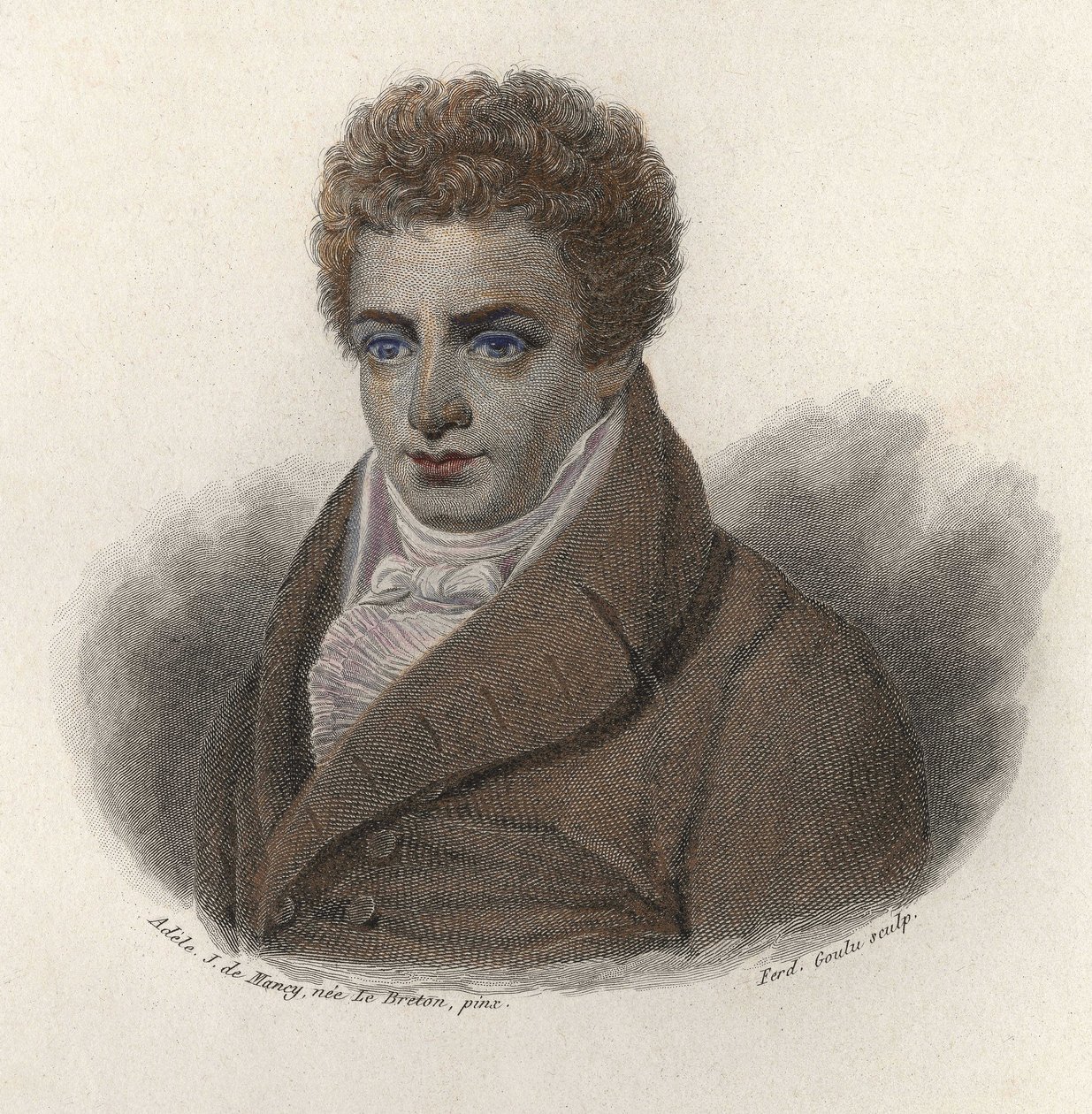 Portrait of Robert Fulton (1765-1815), American engineer. In “” Portraits of Useful Men”” 作者 法语学校