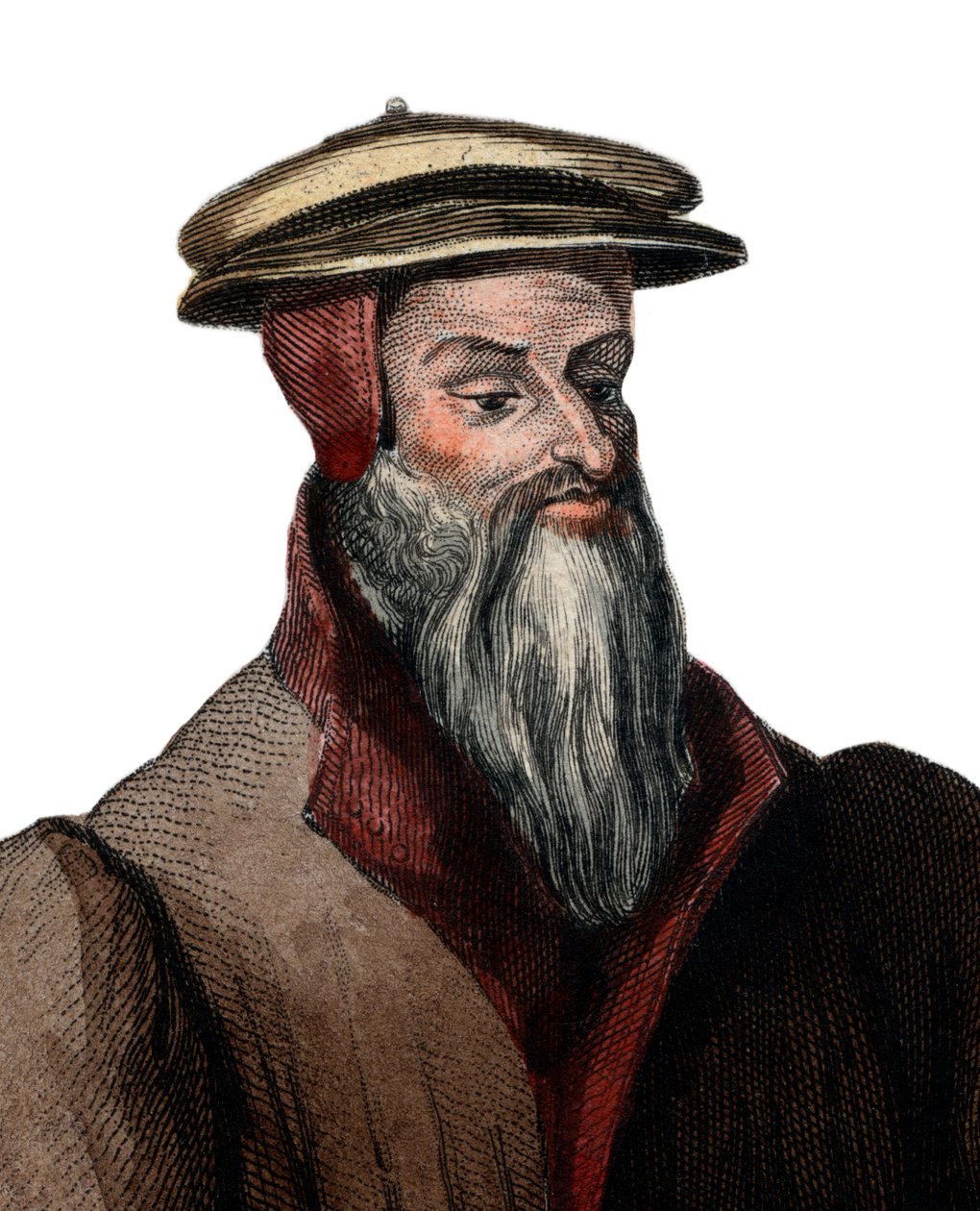 Robert I Estienne（罗伯特斯蒂芬斯）（1503-1559）的肖像，法国打印机。 作者 法语学校