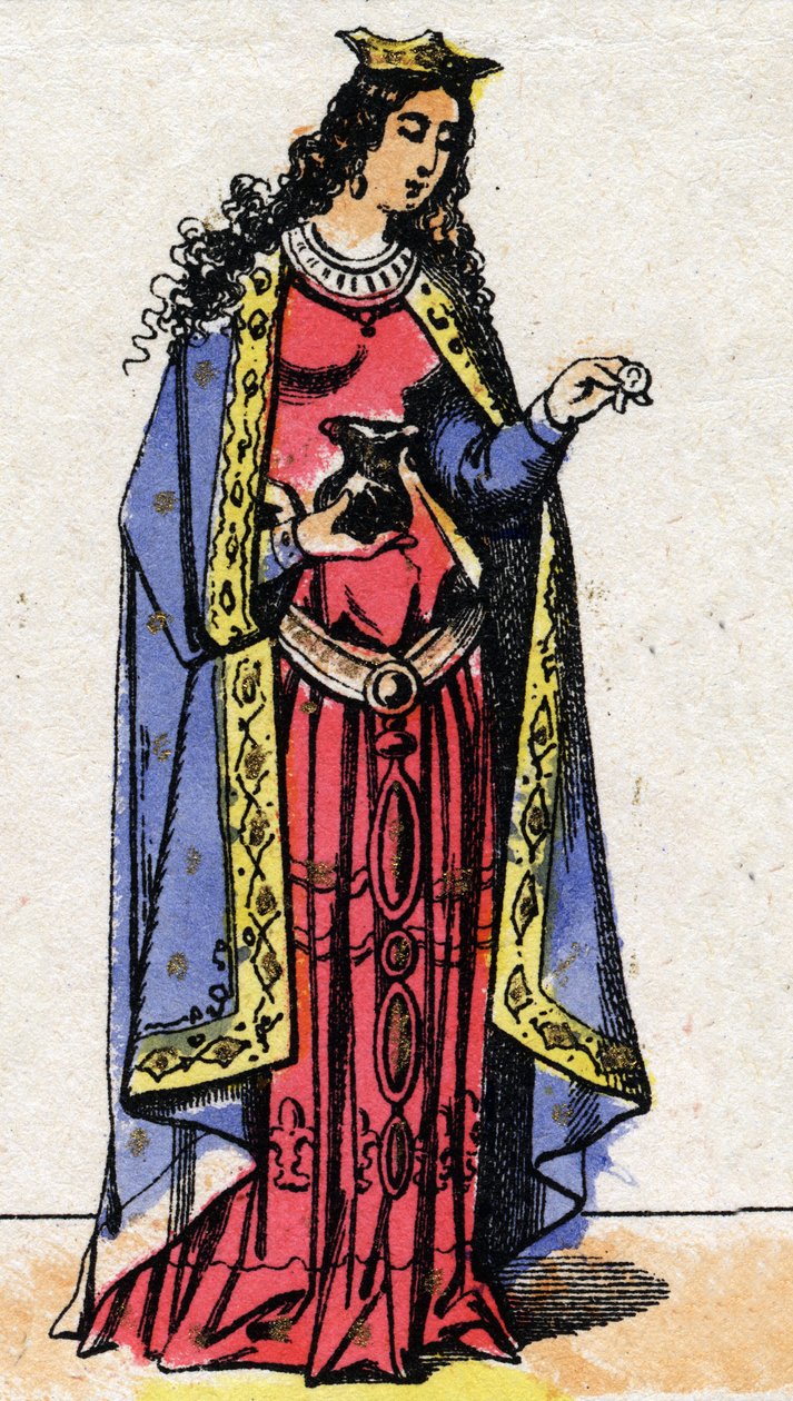 法国女王SAINT BATHILDE的画像（死于680年），是克洛维斯二世的妻子。 作者 法语学校