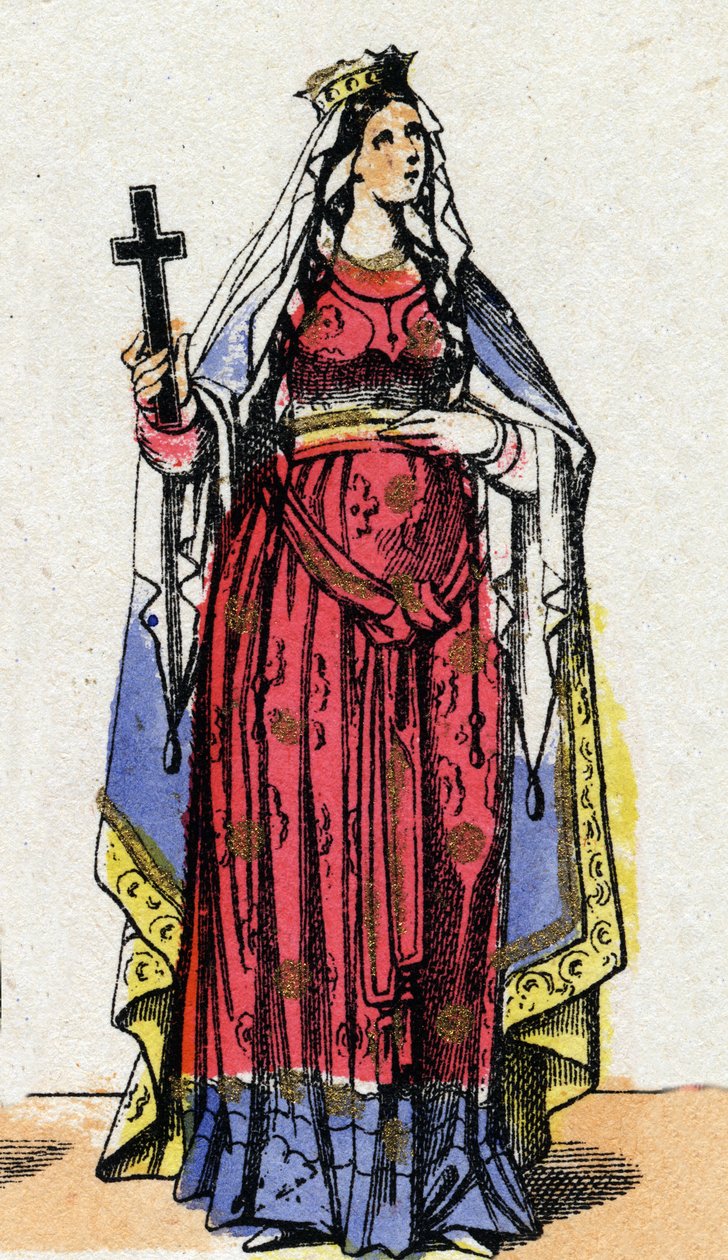 克洛维斯一世的妻子，法兰西女王圣克洛蒂尔德（475-545年）的画像。 作者 法语学校