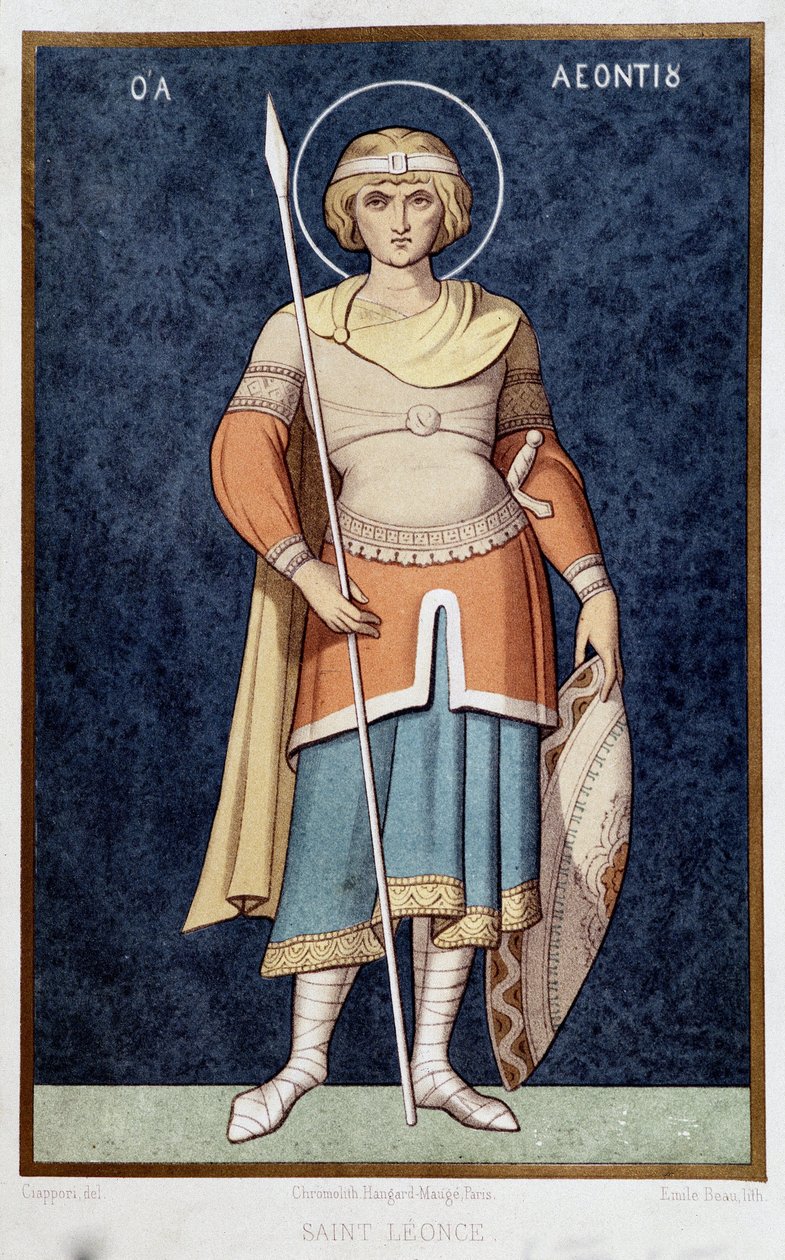 Portrait of Saint Leonce after Greek Mosaic 11th 作者 法语学校
