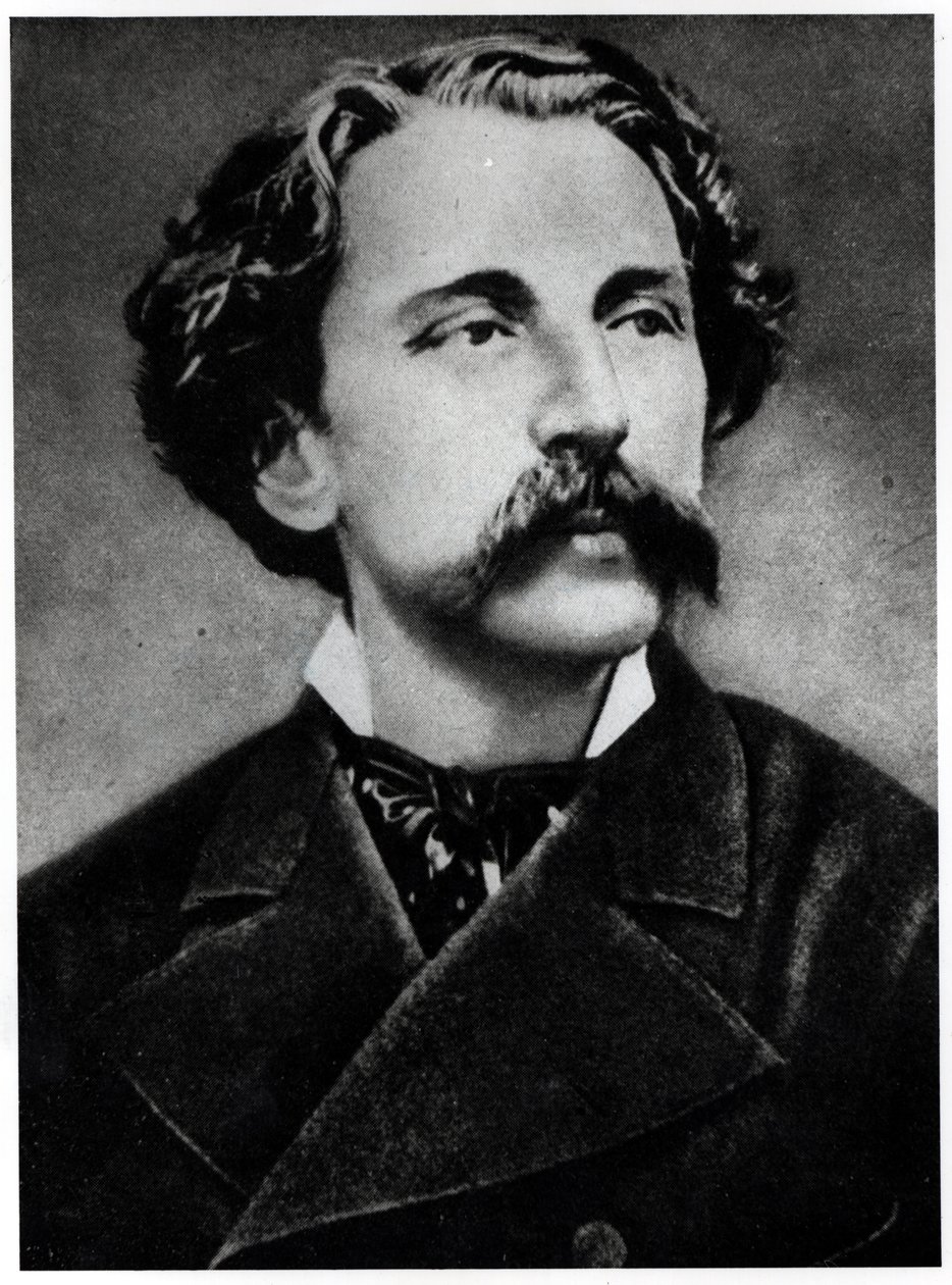 肖像Stephane Mallarme（1842-98），c.1873 作者 法语学校