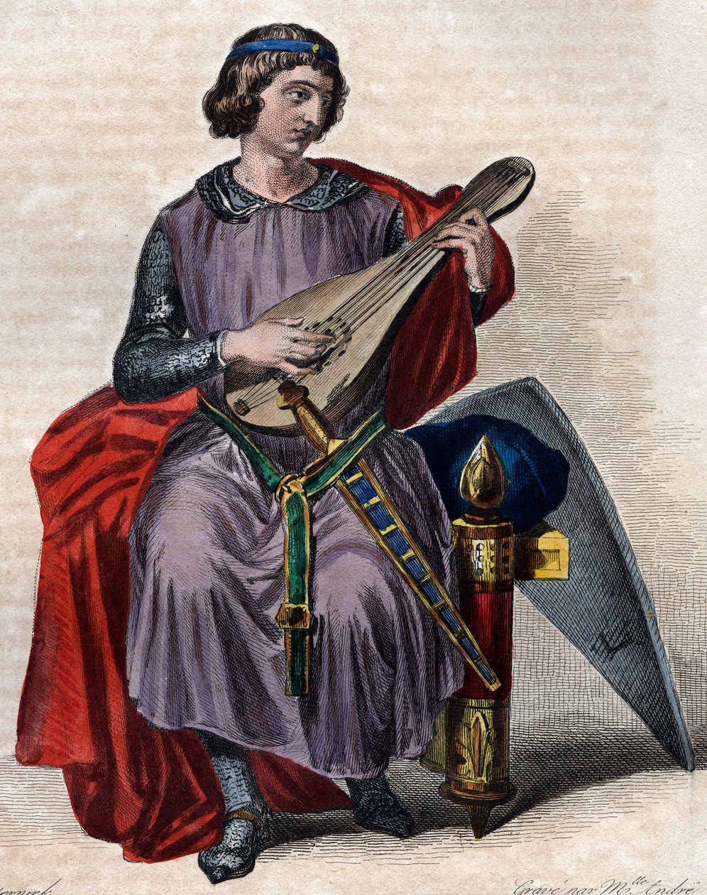 Theobald I（1201-1253）的肖像，出生时的香槟伯爵（作为Theobald IV）和1234年的纳瓦拉国王。 作者 法语学校