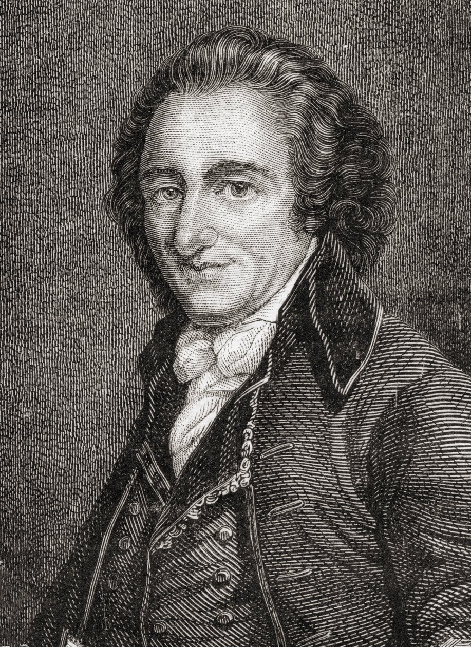 Thomas Paine的肖像（1737-1809）（雕刻） 作者 法语学校