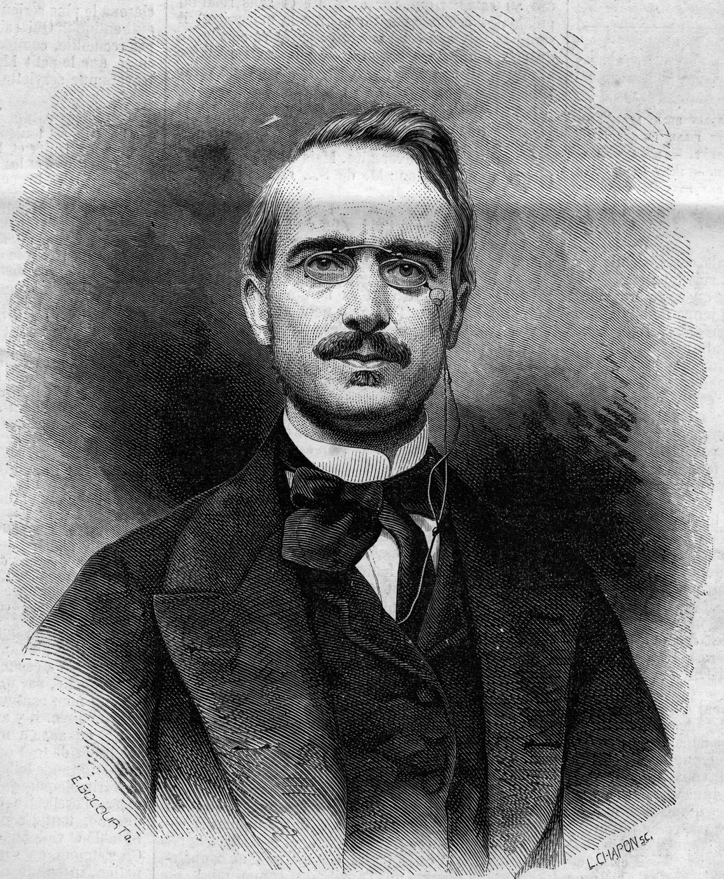 乌尔巴诺（Urban）的肖像，拉塔齐伯爵（1808-1873），意大利政治家。1862年3月22日《世界画报》第258期上的版画。 作者 法语学校