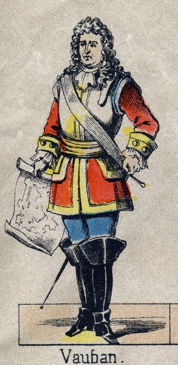 Vauban Sebastien the Prestre（1633-1707）的肖像，法国的马雷克。19世纪末的埃皮纳尔的图像。私人收藏。 作者 法语学校