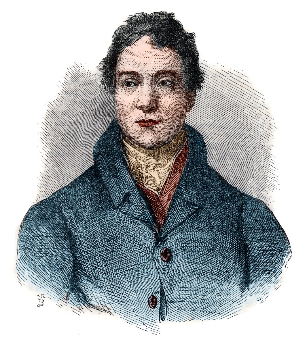 William Huskisson（1770-1830）的肖像是英国政治家。 作者 法语学校