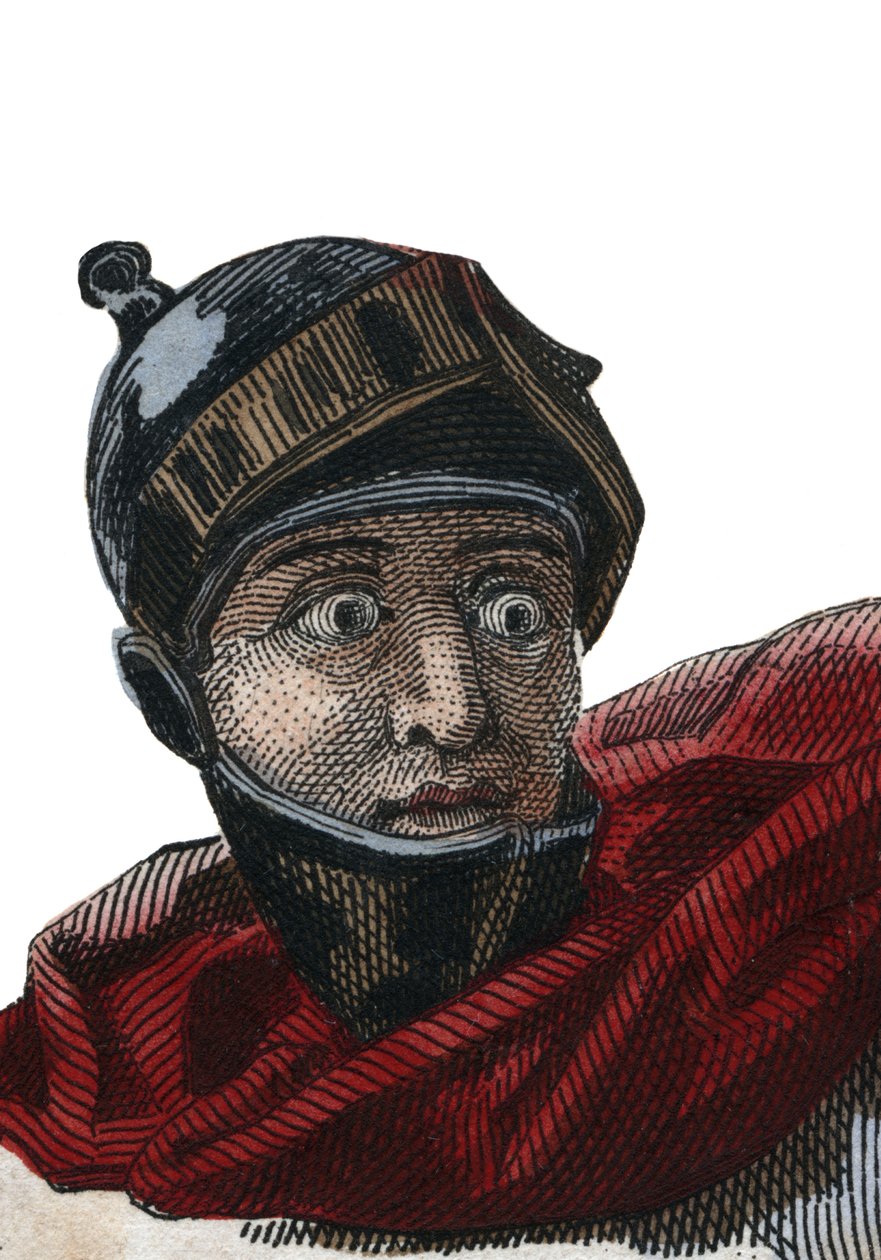 征服者威廉一世的肖像（1027-1087），诺曼底公爵和英格兰的第一个诺曼王。 作者 法语学校