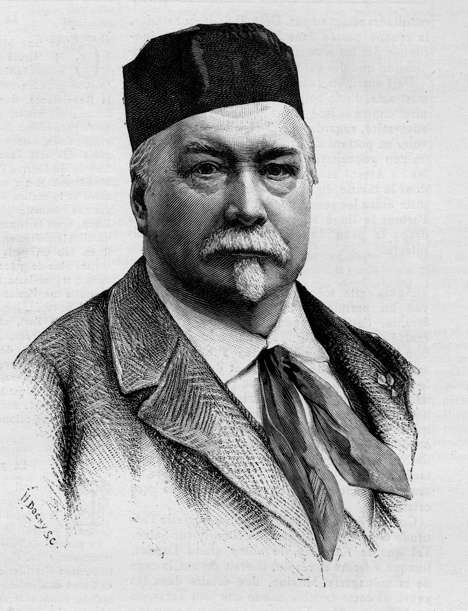 Portrait of journalist and novelist Adolphe Monnot de Balathier de Bragelonne, who died in 1888. 作者 法语学校