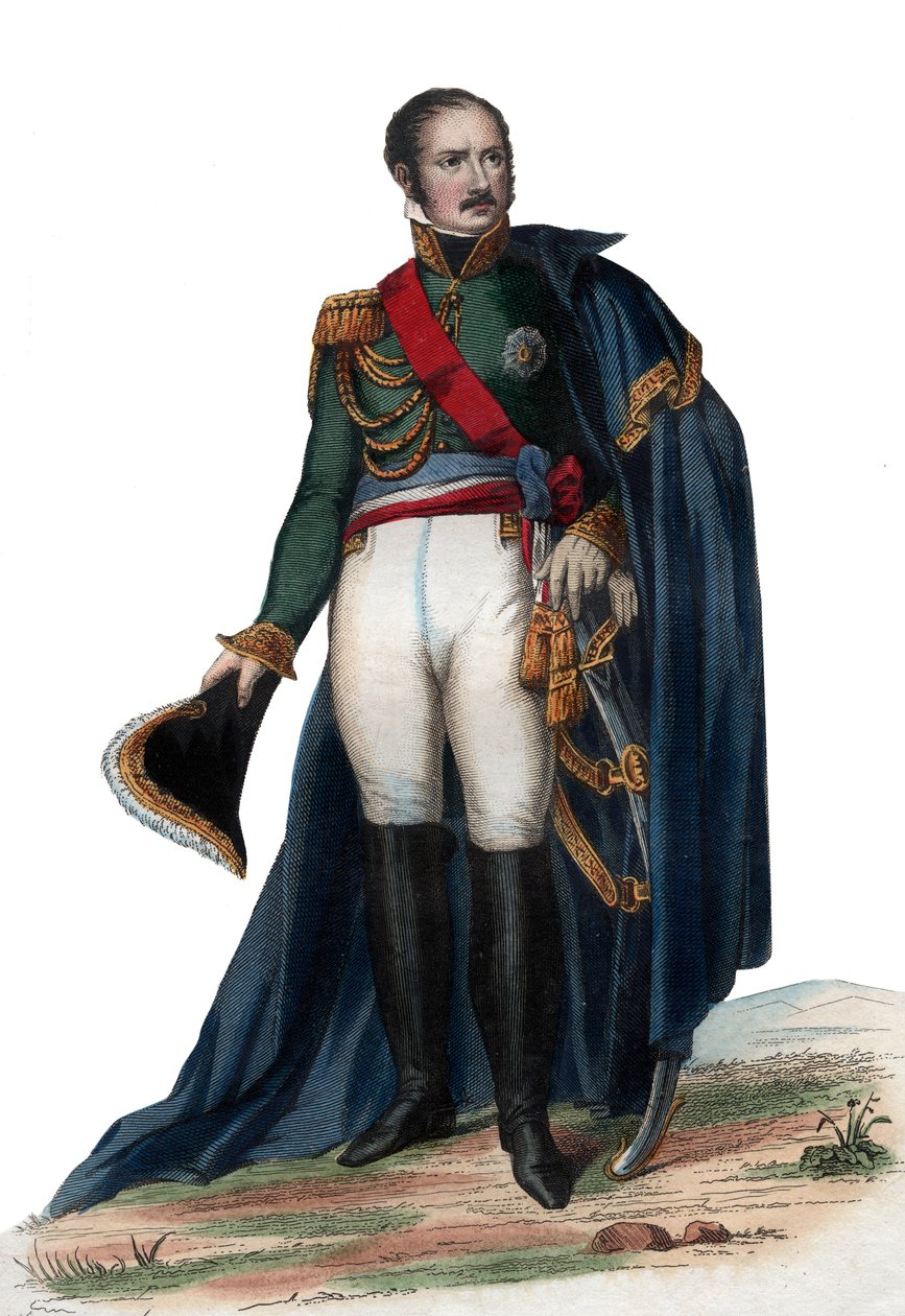 Beauharnais的尤金罗斯王子的肖像（1781-1824）。 作者 法语学校