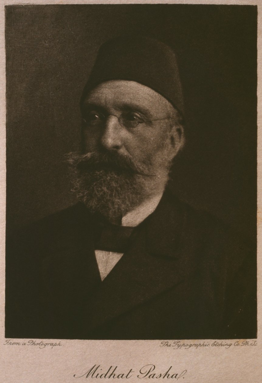 Khedive Tawfik的肖像，来自Georg Moritz Ebers的Legypte（1837-98），1881年（bw雕刻） 作者 法语学校
