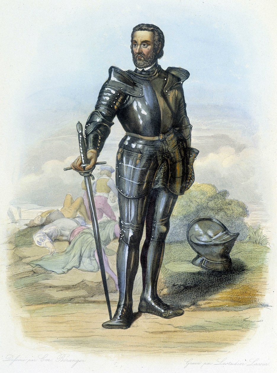 巴亚尔骑士（1475-1524）的肖像--载于 "Le Plutarch francais"，编辑。梅内谢 作者 法语学校