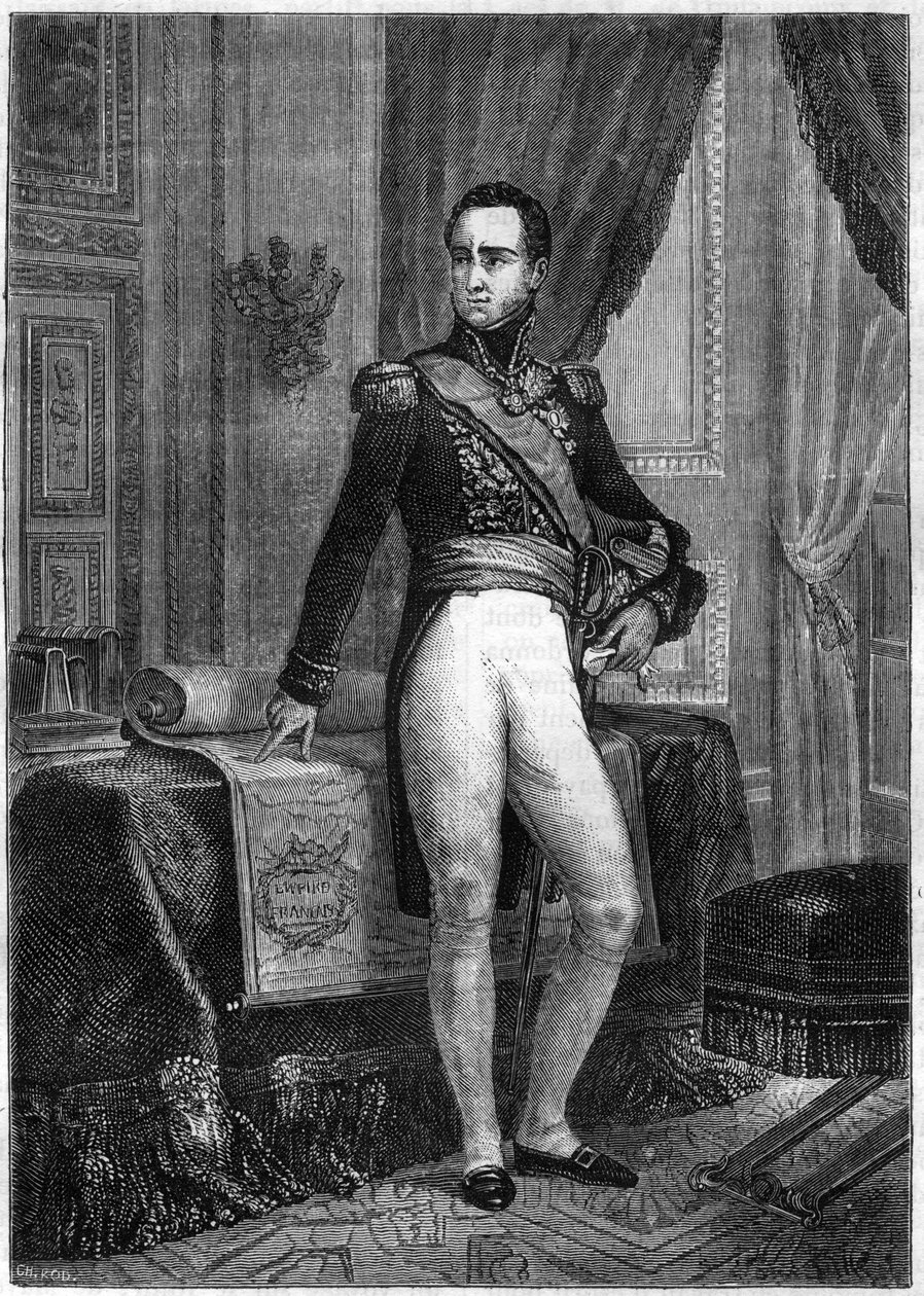 考兰库尔侯爵（1773-1827）的肖像，维琴察（Vicenza）公爵，法国将军和外交官--载于阿道夫-梯也尔的《帝国史套曲》--1879年--私人收藏 作者 法语学校