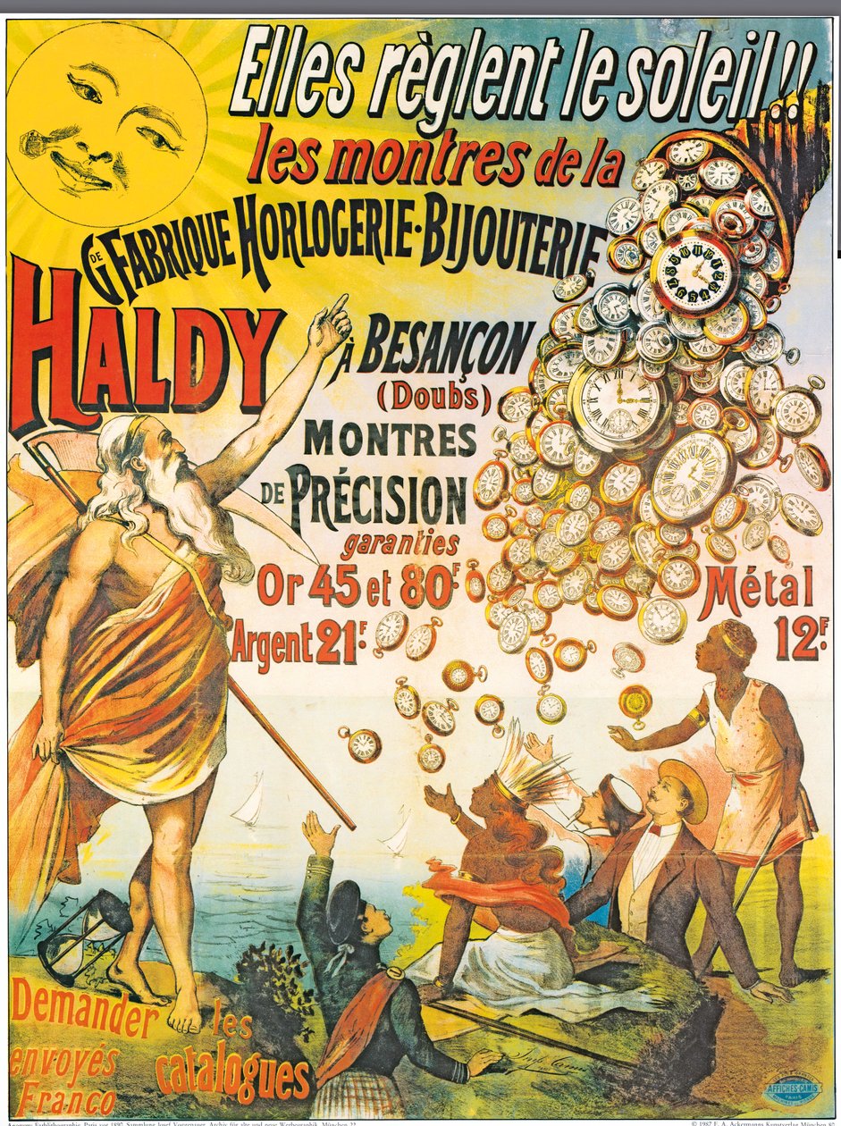 海报广告Horlogerie-Bijouterie Haldy，1890年之前 作者 法语学校
