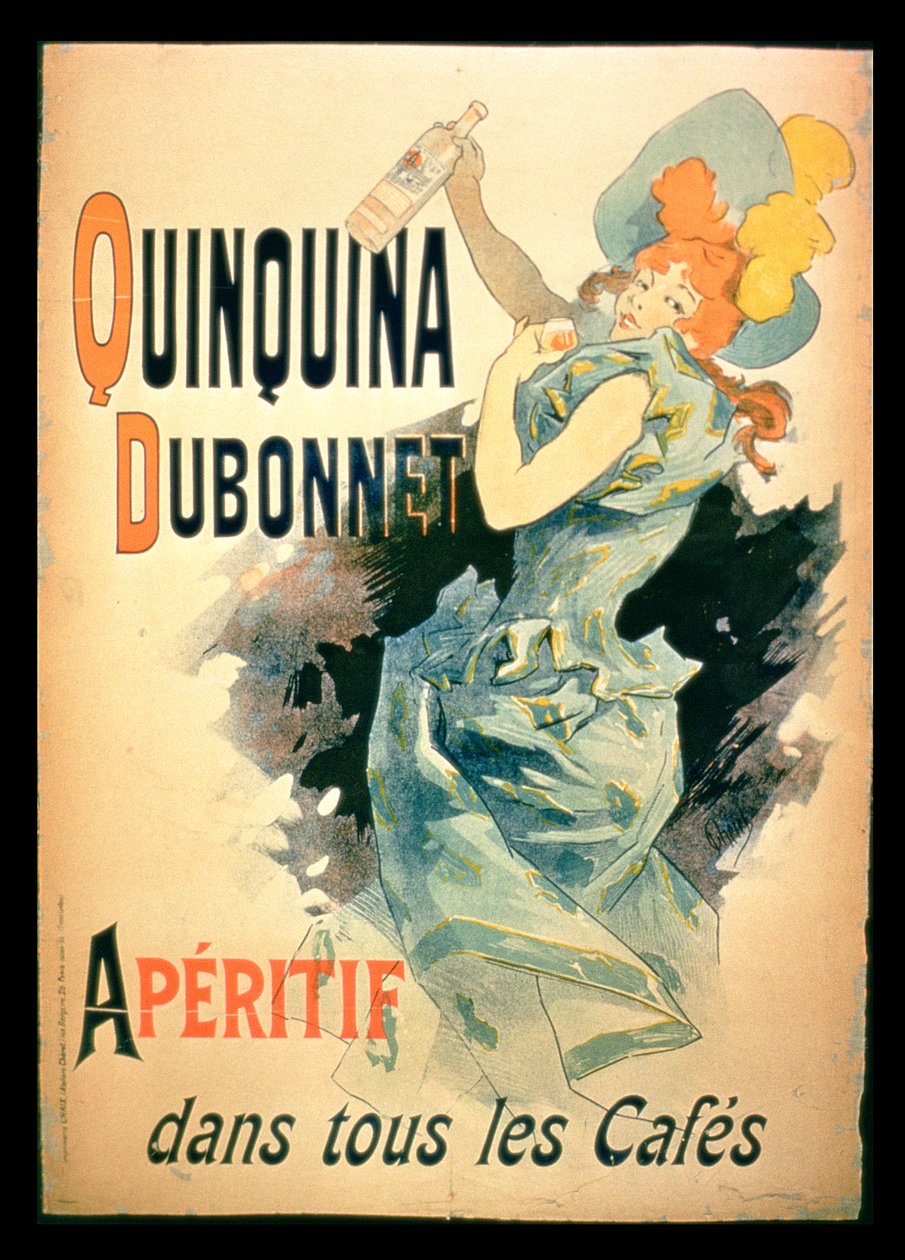 海报广告Quinquina由Dubonnet 作者 法语学校