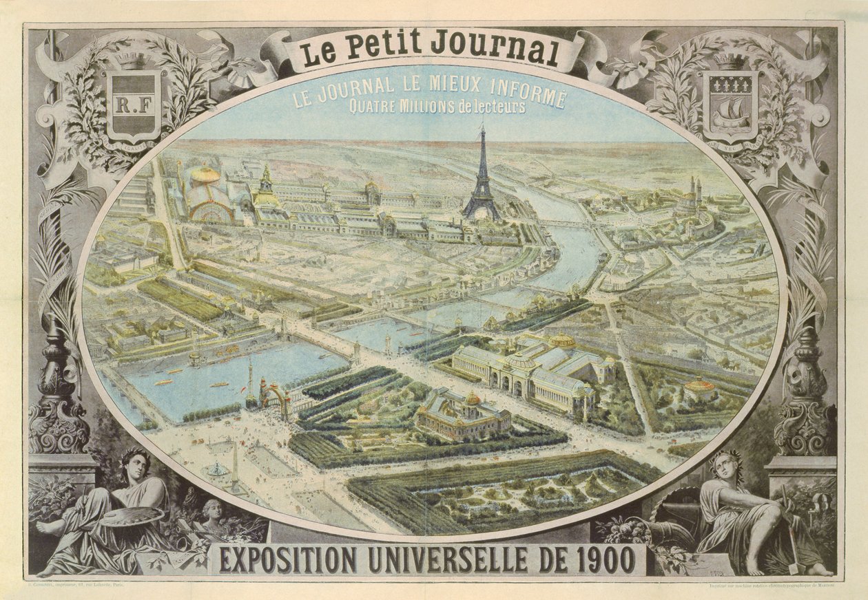 Le Petit Journal出版的海报，于1900年在巴黎宣传世界博览会 作者 法语学校