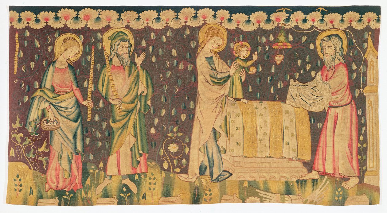 在圣殿中介绍婴儿基督，c.1380 作者 法语学校