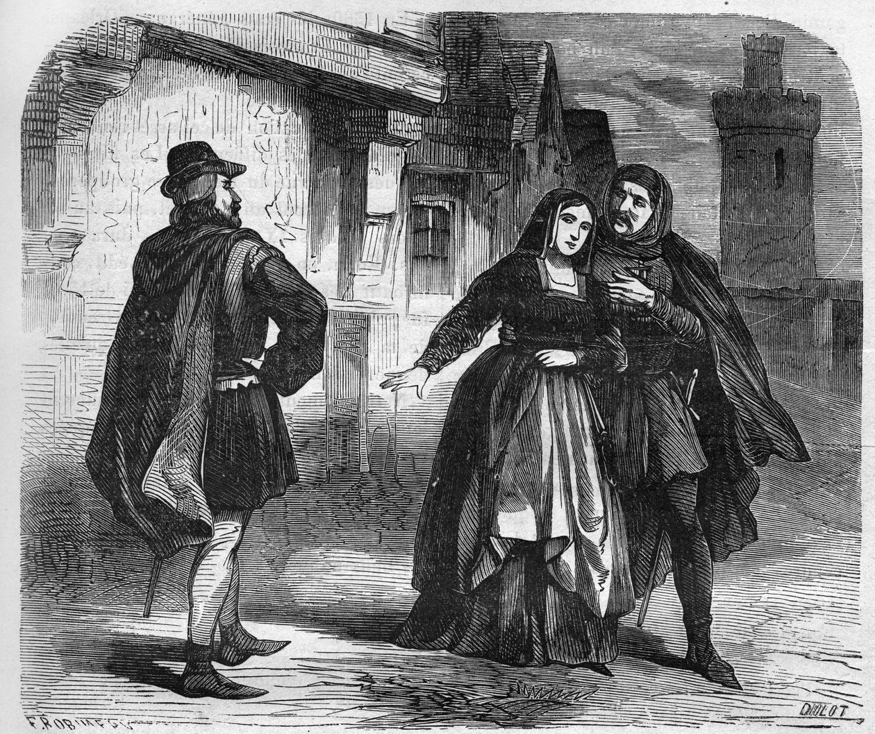 Prostitution in the Middle Ages: girls of joy flourished in the provinces like Paris. Engraving in “The history of prostitution and debauche among all the peoples of the world from antiquity to the present day” by Dr. Th. -F. Debray. 1879. 作者 法语学校