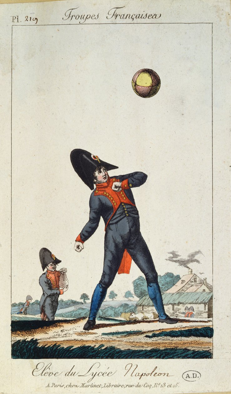 来自Lycee Napoleon的学生，来自Troupes Francaises，c.1805 作者 法语学校