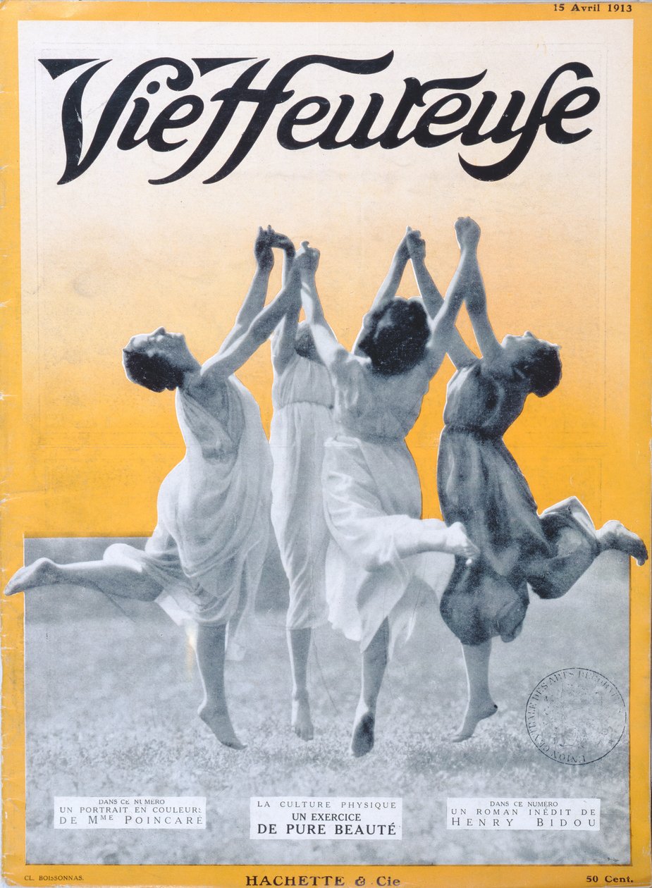 纯粹的美容运动，涵盖Vie Heureuse的插图，1913年4月15日 作者 法语学校