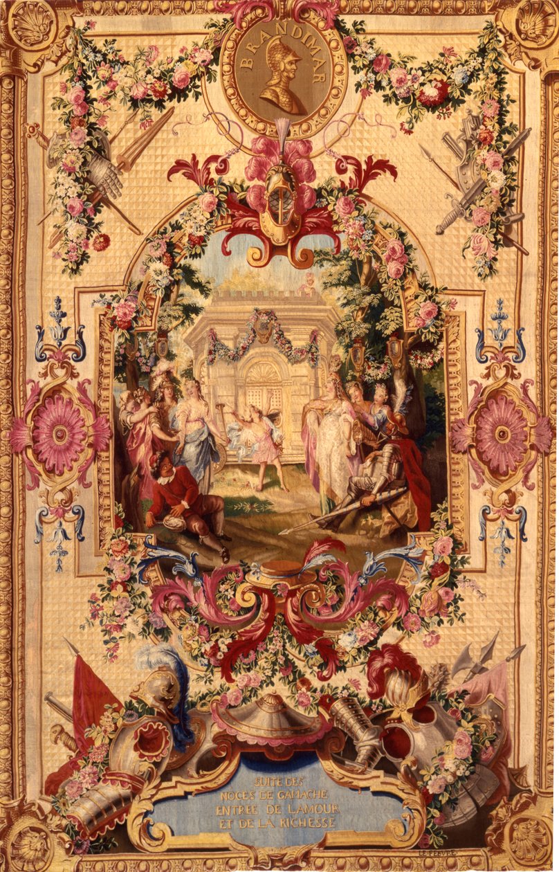 Regence Gobelins挂毯，饰有Don Quixote的故事，1717-18年 作者 法语学校