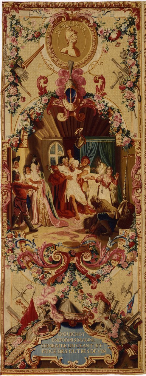 Regence Gobelins挂毯，饰有Don Quixote的故事，1717-18年 作者 法语学校
