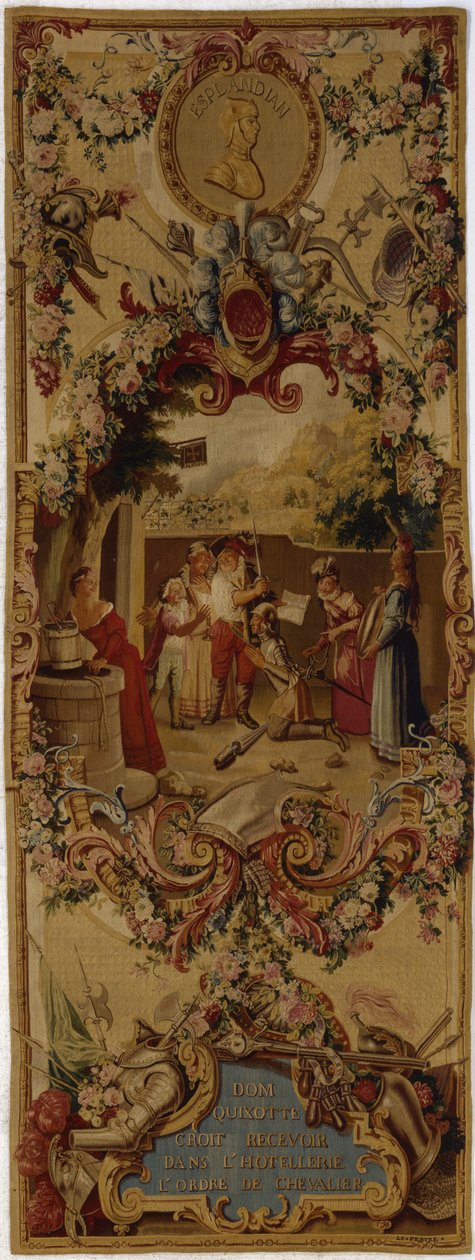 Regence Gobelins挂毯，饰有Don Quixote的故事，1717-18年 作者 法语学校