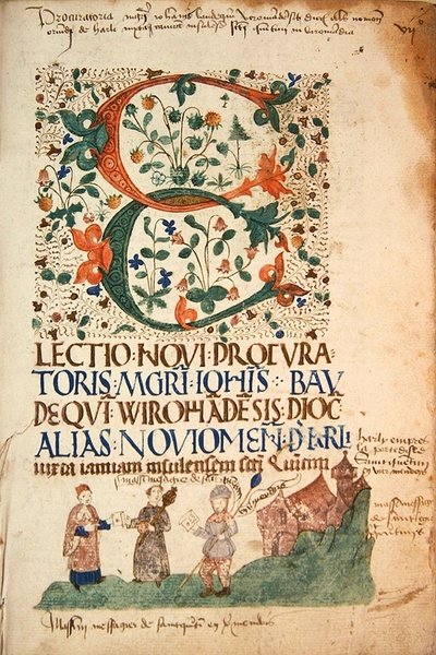 巴黎大学皮卡德民族的审议记录。检察官的选举。1473-83 (牛皮纸) 作者 法语学校