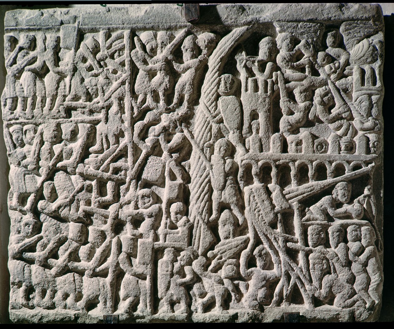 1209年Simon de Montfort（c.1160-1218）描绘了卡尔卡松围城的救济 作者 法语学校
