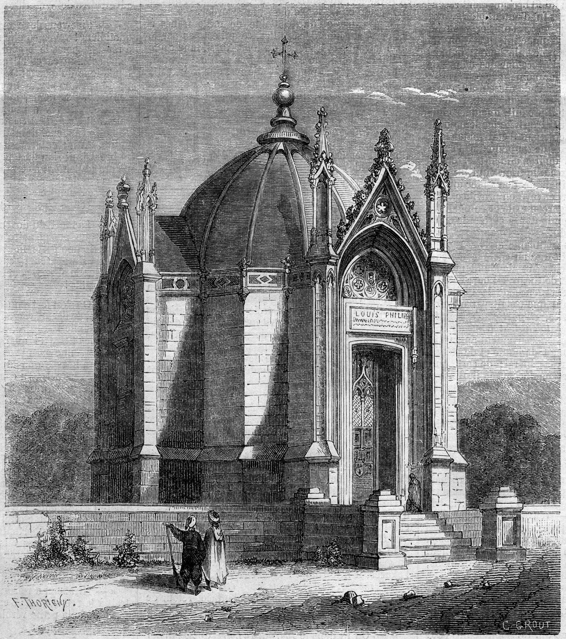 宗教建筑：圣路易小教堂的外景（1842年），突尼斯迦太基 作者 法语学校
