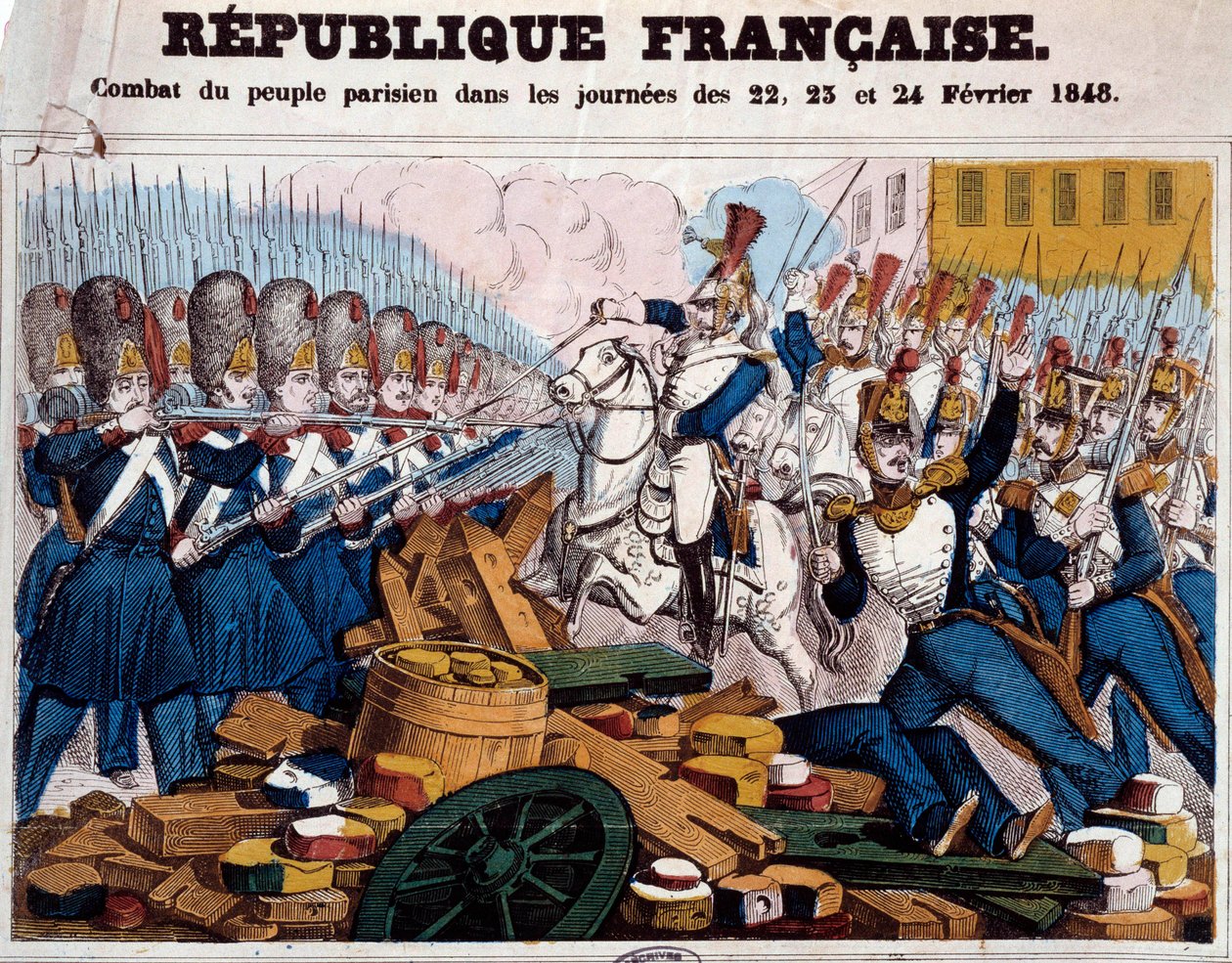 Revolution of 1848: the struggle of the Parisian people on the barricades on the days of February 22, 23 and 24 作者 法语学校
