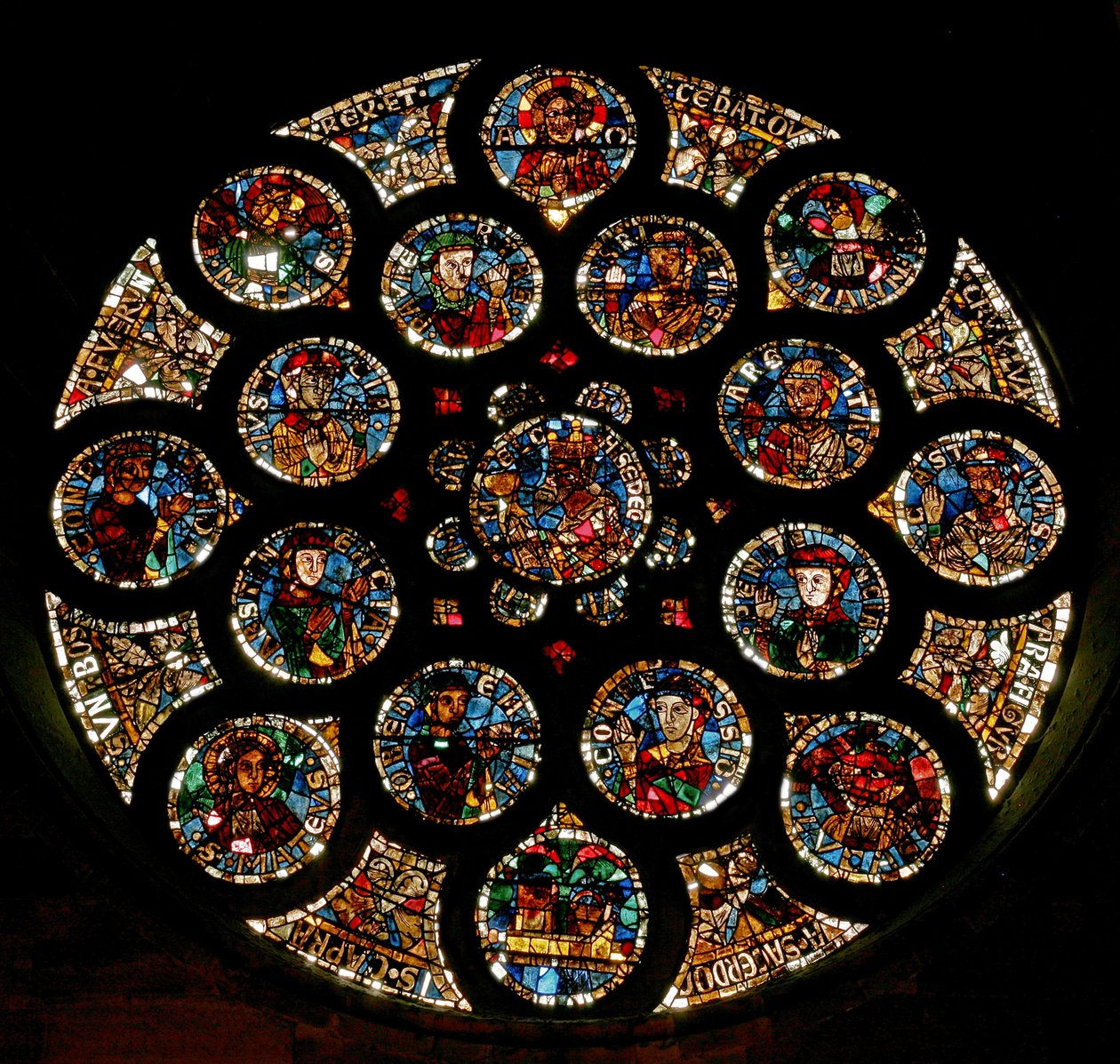 玫瑰窗描绘新约，c.1235 作者 法语学校