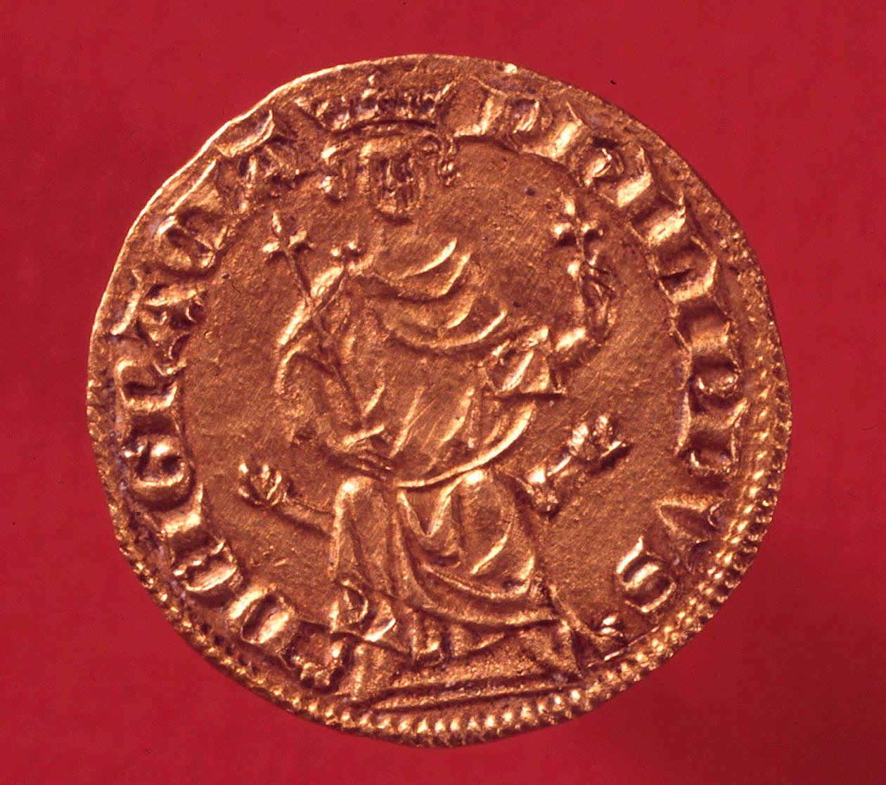 腓力四世Le Bel（1268-1314）的皇家金币。1290.巴黎，蒙娜丽莎博物馆 作者 法语学校