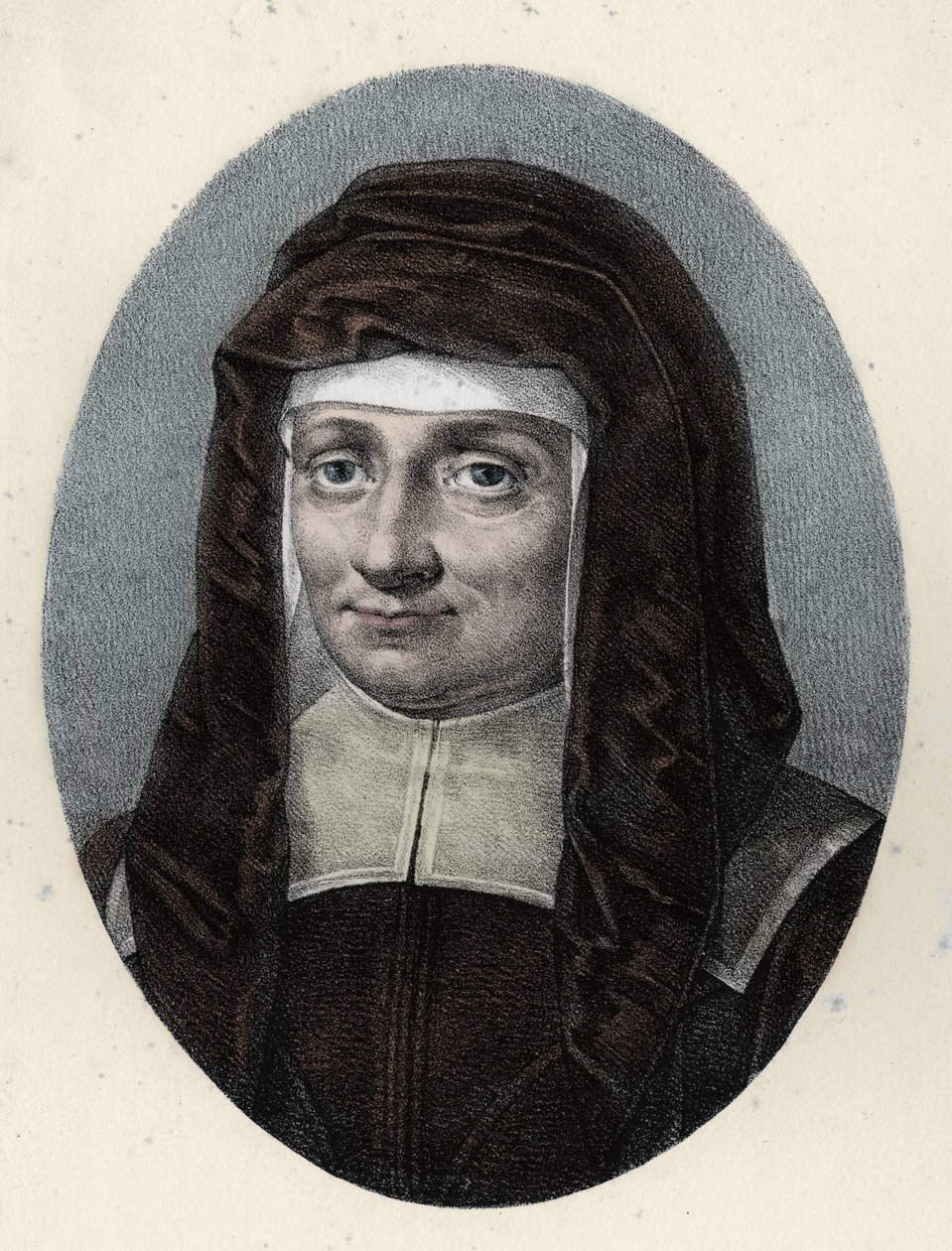 安托万·勒格拉斯 (Antoine le Gras) (1591 - 1660) 的遗孀圣路易斯·德·马里亚克 (Saint Louise de Marillac)。 作者 法语学校