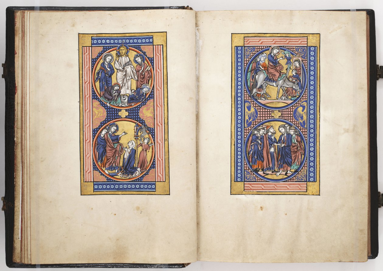 基督生平的场景，来自Lewis Psalter的插图，c.1225-50 作者 法语学校