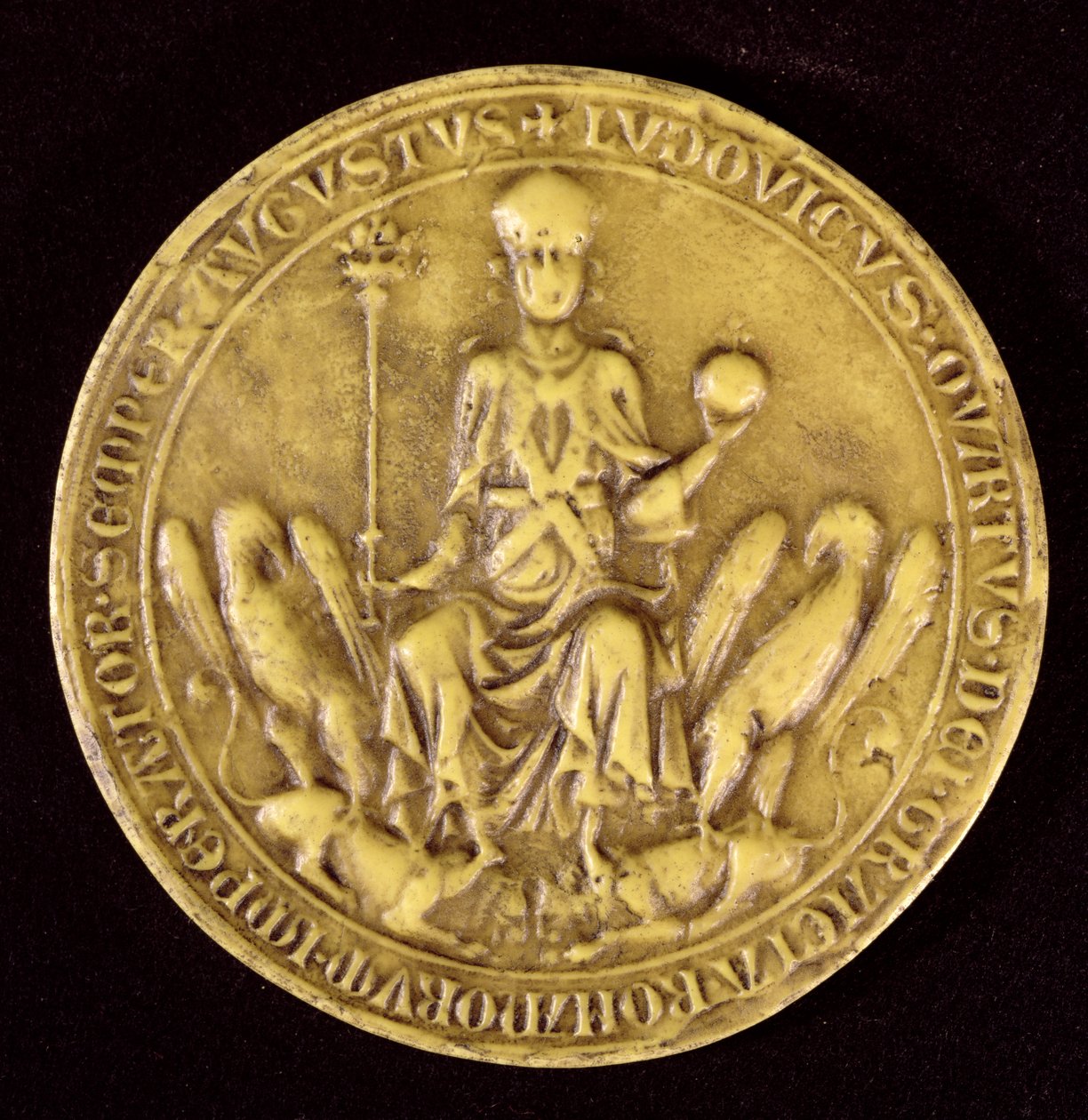 路易四世de Baviere（1287-1347）13至14世纪的印章 作者 法语学校